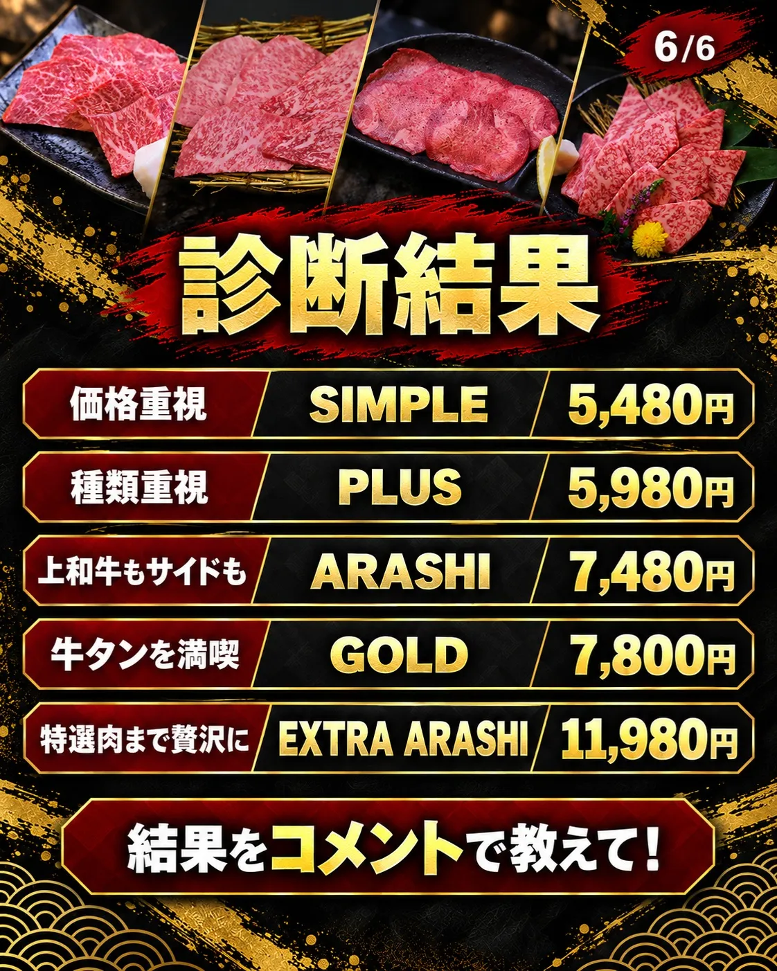 【あなたに合う食べ放題コースはどれ?🥩】